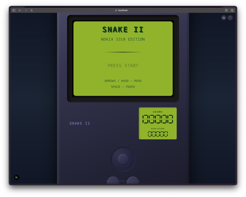 Start screen with Nokia phone frame