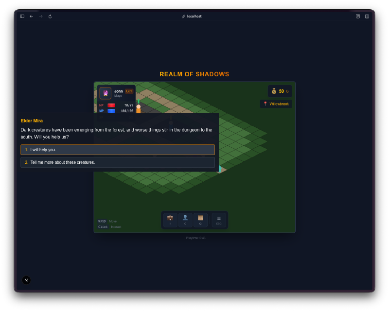 Branching dialogue options