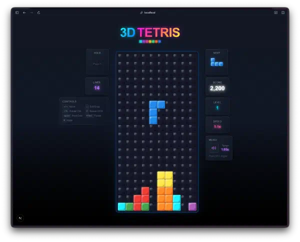 30 Days of Vibe Coding - Day 4 - Tetris