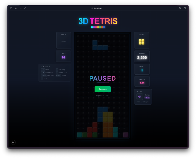 Paused game