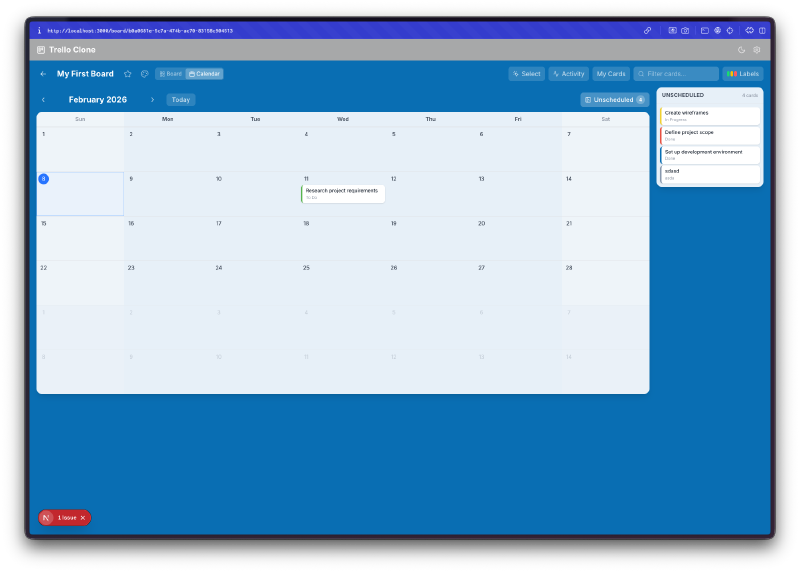 Vista calendario