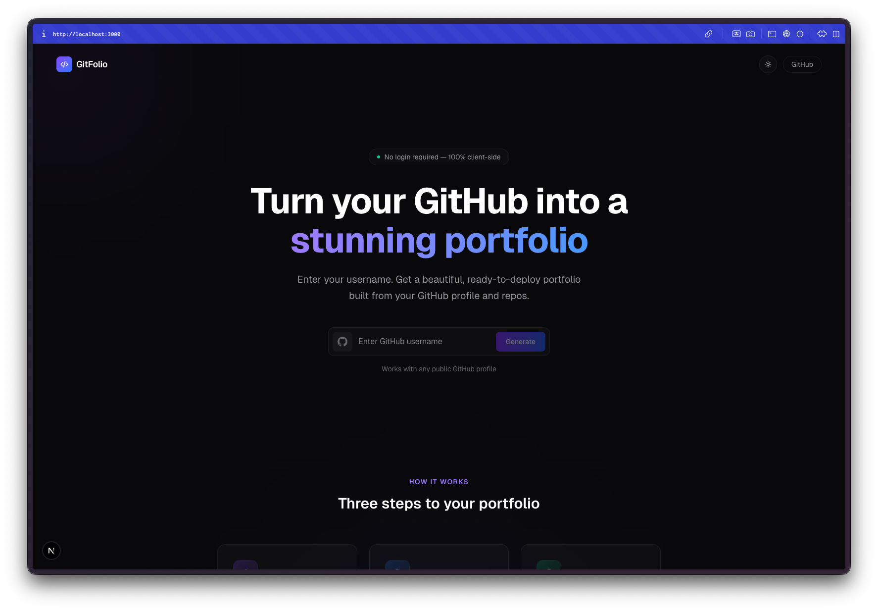 30 Days of Vibe Coding - Day 13 - GitFolio