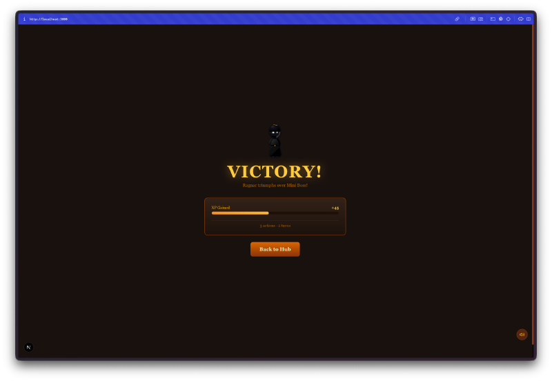 Victory screen