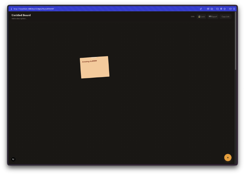 Nota adhesiva de texto en el lienzo