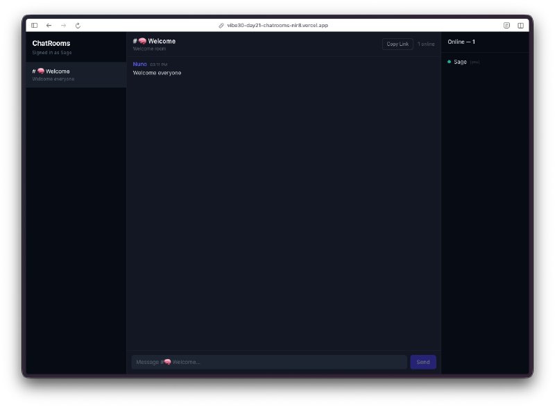Chat room with messages