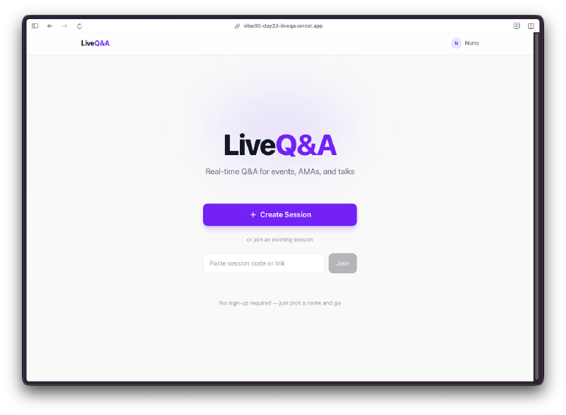 Landing page