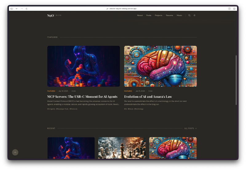 Featured posts section