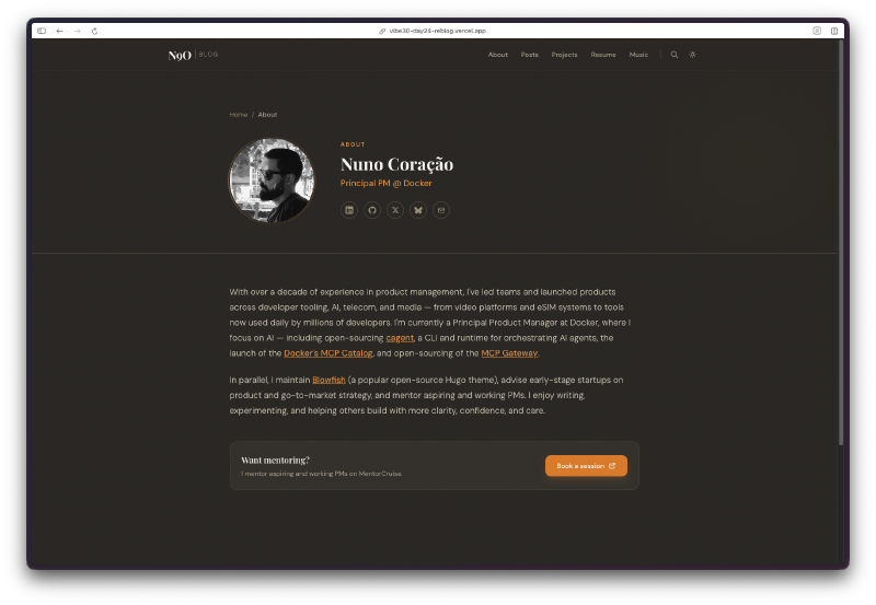 About page