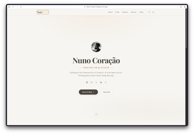 Light mode homepage