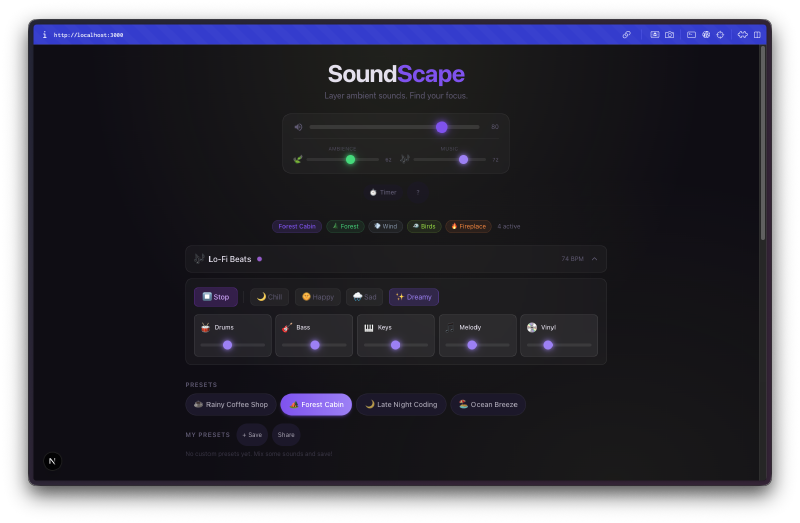 SoundScape main view