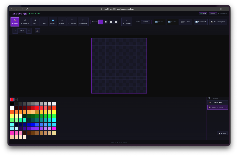 Canvas editor with toolbar and layer panel