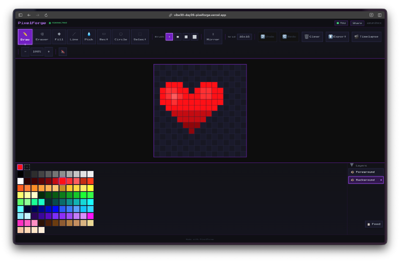Heart template drawn with shading