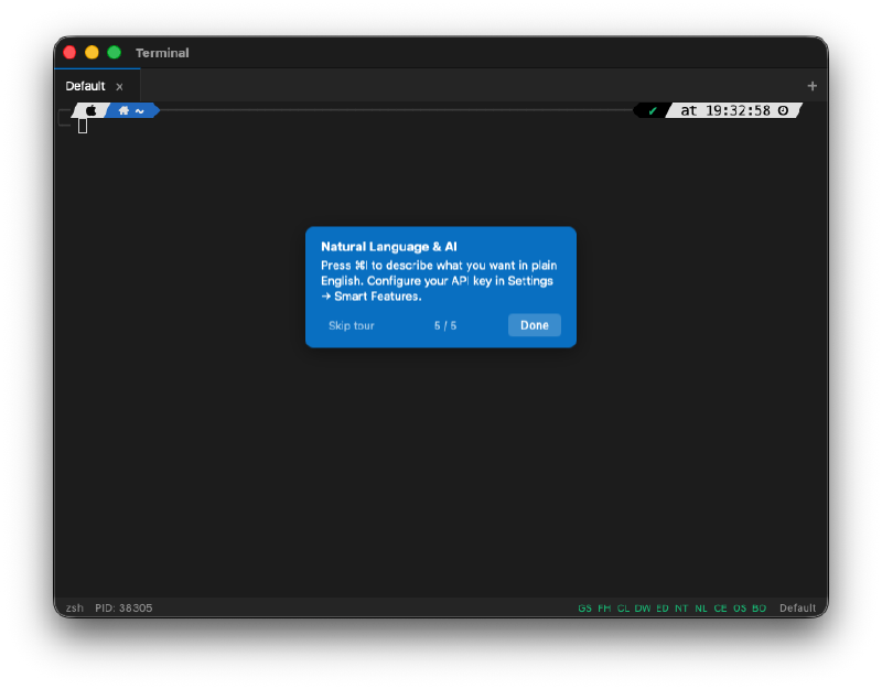 Natural language and AI features