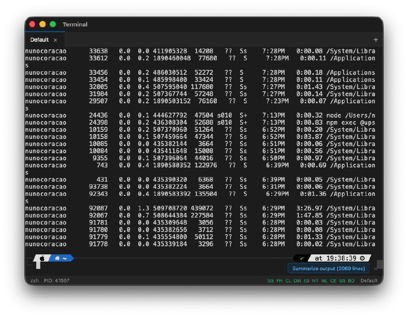 Output summarization
